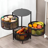 Counter Top Vegetable Metal Trolley Round Shape