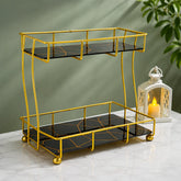 Golden Vanity Stand – Wooden Base