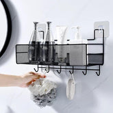 Rectangle Metal Stand with Hooks – Entryway Organizer
