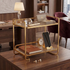 Golden Arc Vanity Stand With Acrylic Base