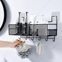 Rectangle Metal Stand with Hooks – Entryway Organizer