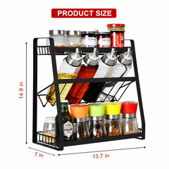 3-Tier Kitchen Storage Rack – Wall Mount Dish Organizer