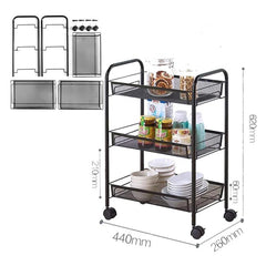 3 Tier Trolley Storage Rack