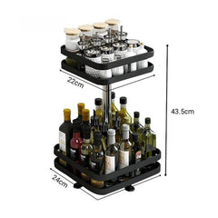 360° Rotatable Metal Storage Organizer square