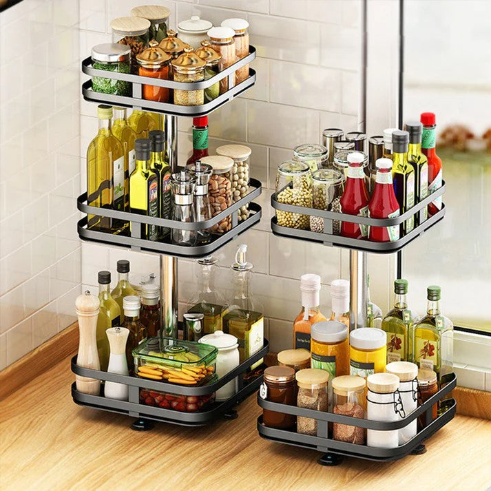 360° Rotatable Metal Storage Organizer square