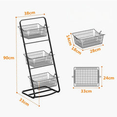 3 Tier Fruit Storage Baskets