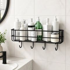 Rectangle Metal Stand with Hooks – Entryway Organizer
