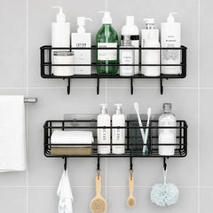 Rectangle Metal Stand with Hooks – Entryway Organizer