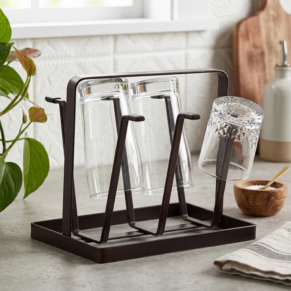 Bronze Glass Stand – Kitchen Organizer