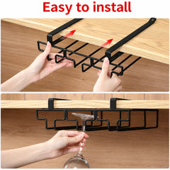 Upside Down Glass Storage Rack For Kitchen