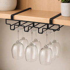 Upside Down Glass Storage Rack For Kitchen