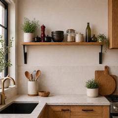 Floating Shelf Bracket With Wood – Heavy Duty Wall Mount