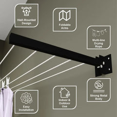 Foldable Wall Mounted Cloth Drying Stand
