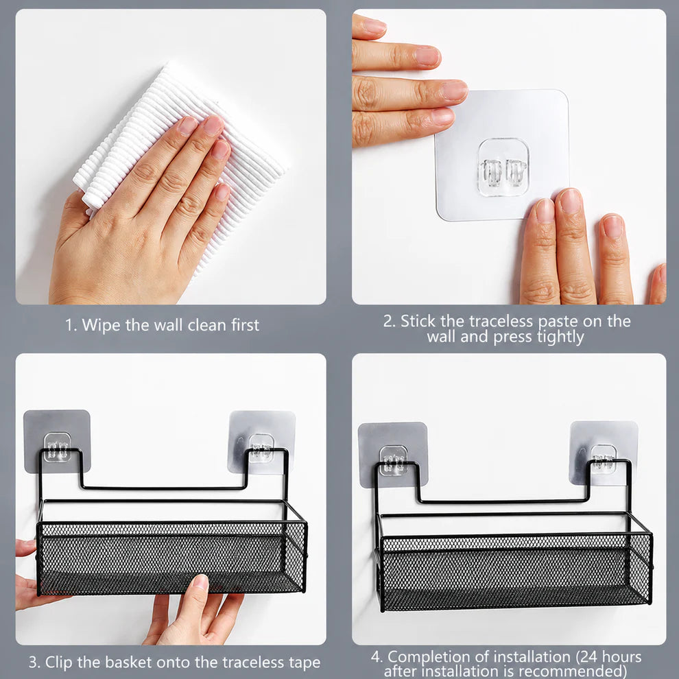 Rack with Hooks – Bathroom & Kitchen Organizer