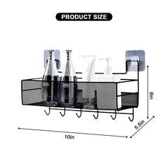 Rack with Hooks – Bathroom & Kitchen Organizer