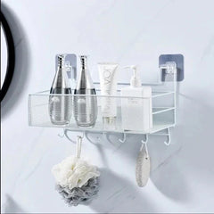 Rack with Hooks – Bathroom & Kitchen Organizer