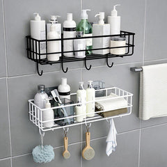 Rack with Hooks – Bathroom & Kitchen Organizer
