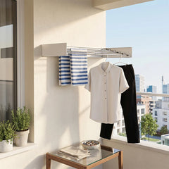 Wall Mounted Foldable Clothes Rack
