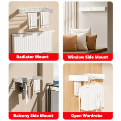 Wall Mounted Foldable Clothes Rack