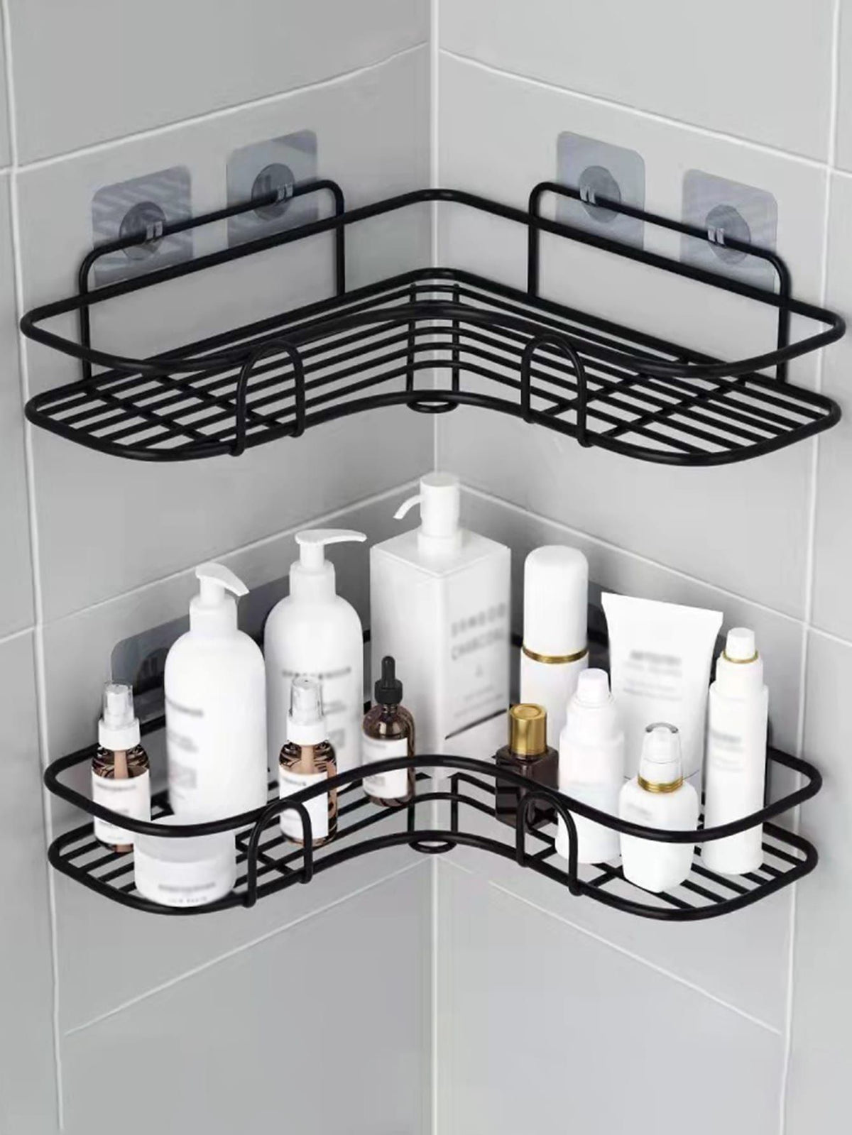 Bathroom Metal Corner Stand – Punch-Free Organizer