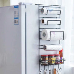 5-Tier Multi-Functional Storage Shelf For Hanging On The Fridge