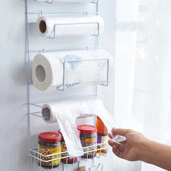 5-Tier Multi-Functional Storage Shelf For Hanging On The Fridge