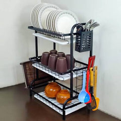 3 Layer Multi-Tiered Dish Storage Rack