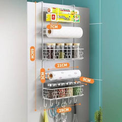 5-Tier Multi-Functional Storage Shelf For Hanging On The Fridge