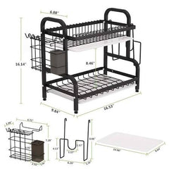 2 Layer Multi-Tiered Dish Storage Rack